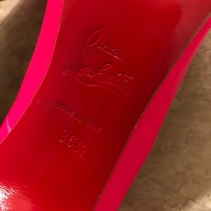 Christian Louboutin neon pink heels